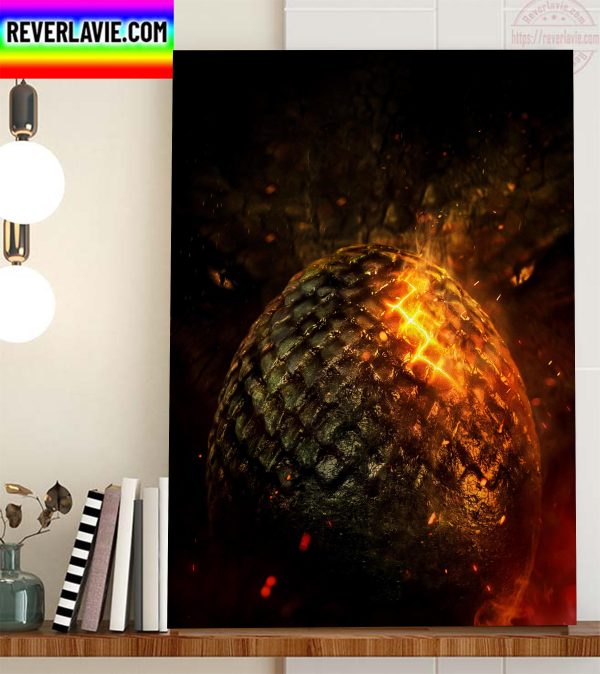 House Of The Dragon On HBO Max Dragon Gold Egg Home Decor Poster Canvas