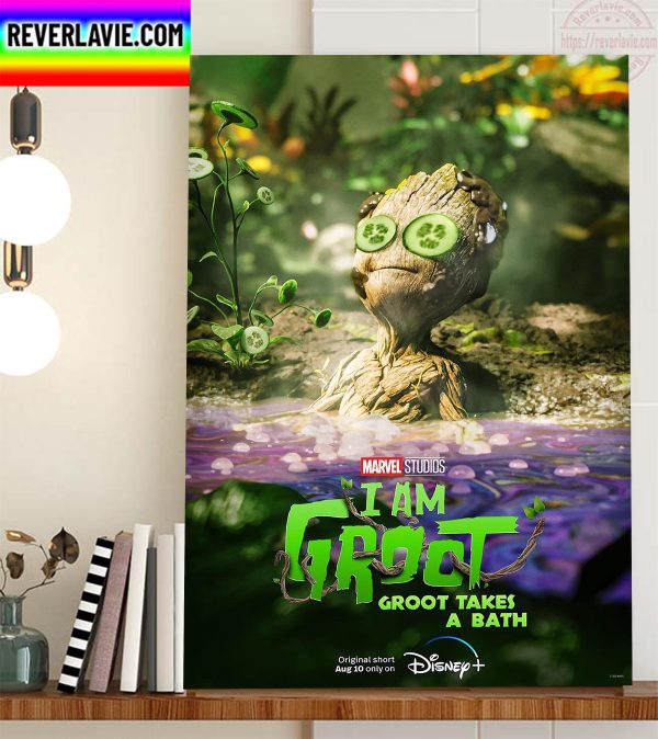 I Am Groot Marvel Studios Groot Takes A Bath Home Decor Poster Canvas