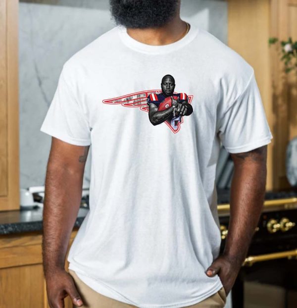 James White announce retirement with New England T-shirt