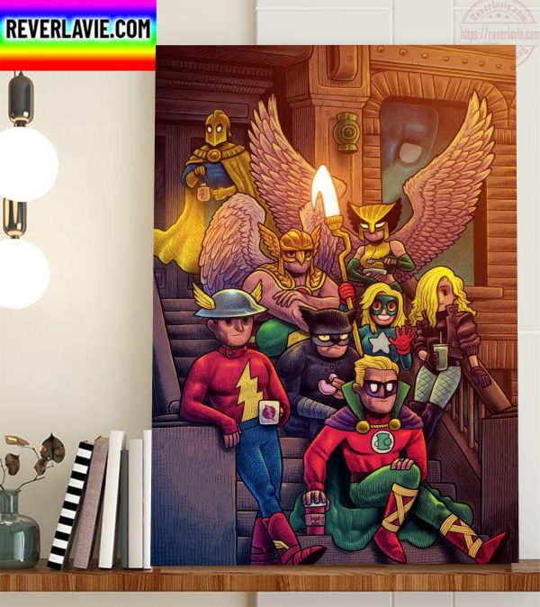 Justice Society Of America Funny Art Home Decor Poster Canvas