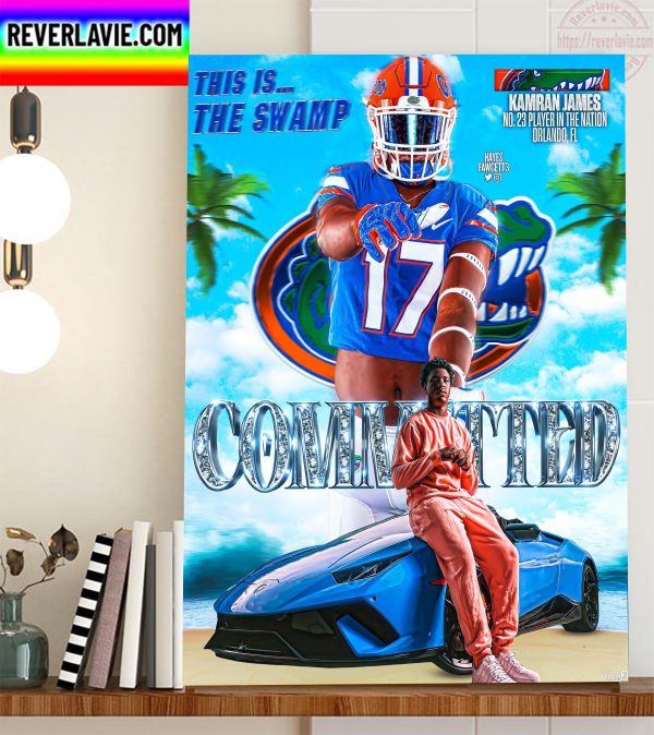 Kamran James Committed Florida Gators Football Home Decor Poster Canvas