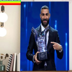 Karim Benzema 2021 2022 UEFA Mens Player Of The Year Home Decor Poster Canvas