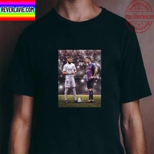 Karim Benzema And Robert Lewandowski In La Liga Unisex T-Shirt
