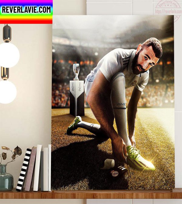 Karim Benzema Champion 2022 Helsinki UEFA Super Cup Home Decor Poster Canvas