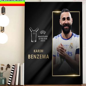 Karim Benzema Is UEFA Mens Player Of The Year Home Decor Poster Canvas