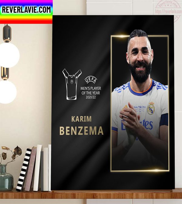 Karim Benzema Is UEFA Mens Player Of The Year Home Decor Poster Canvas