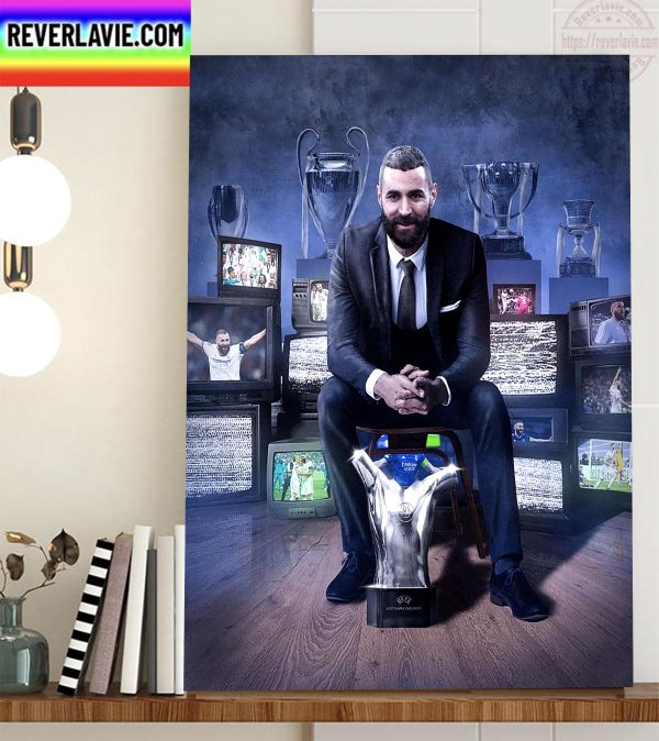 Karim Benzema UEFA Mens Player Of The Year Home Decor Poster Canvas