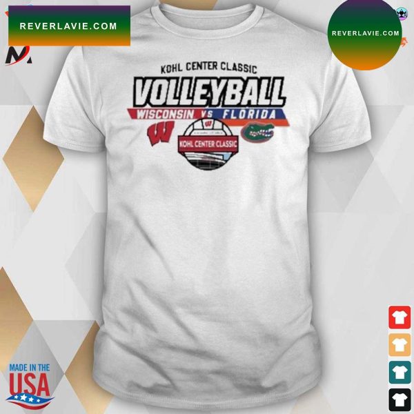 Kohl center classic Wisconsin badgers vs. Florida gators blue 84 2022 Kohl center classic volleyball matchup t-shirt