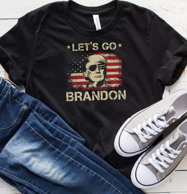 Let’s Go Brandon Trump American Flag Sunglasses Unisex T-Shirt