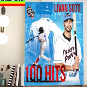 Livan Soto 100 Hits in Trash Panda Home Decor Poster Canvas