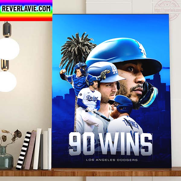 Los Angeles Dodgers 90 Wins In MLB Home Decor Poster Canvas Los Angeles Dodgers 90 Wins In MLB Home Decor Poster Canvas
