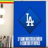 Los Angeles Dodgers 12 Wins In A Row Home Decor Poster Canvas