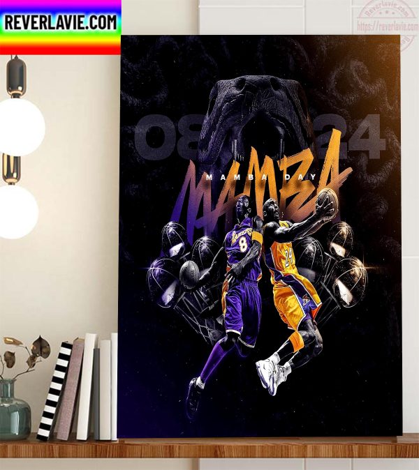 Los Angeles Lakers Legend Kobe Bryant Mamba Day Home Decor Poster Canvas