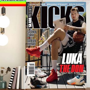 Luka Doncic x Jordan In Cover Magazine Slam Kicks Home Decor Poster Canvas