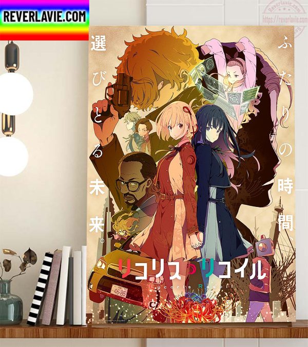 Lycoris Recoil Official Anime Key Visual Home Decor Poster Cavas