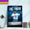 MLB Seattle Mariners Brennan Bernardino Welcome To The Show Home Decor Poster Canvas