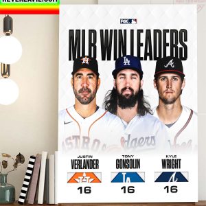 MLB Win Leaders Home Decor Poster Canvas