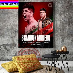 MMA UFC 277 Brandon Moreno Is New UFC Interim Flyweight Champion Home Decor Poster Canvas