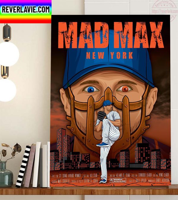 Mad Max Max Scherzer New York Mets MLB Home Decor Poster Canvas