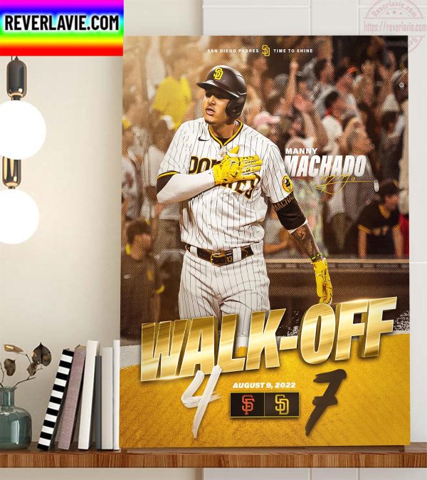 Manny Machado Walking Off San Diego Padres Home Decor Poster Canvas