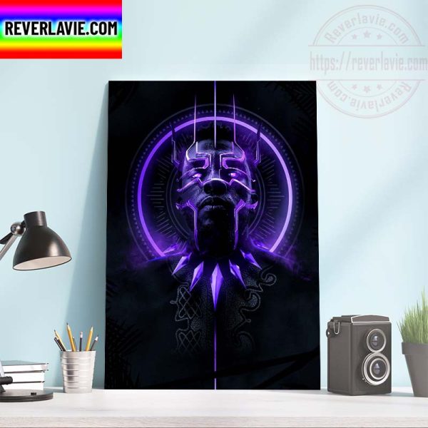 Marvel Studios Black Panther Wakanda Forever Purple Home Decor Poster Canvas