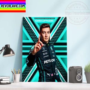 Mercedes-AMG PETRONAS F1 Team George Russell Pole Position In Hungary GP Home Decor Poster Canvas