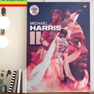 Michael Harris II In Atlanta Braves Home Decor Poster Canvas