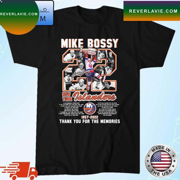 Mike Bossy 22 New York Islanders Signature 1957 2022 Thank You For The Memories T-Shirt