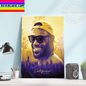 NBA Los Angeles Lakers LeBron James California Dreamin Fan Art Home Decor Poster Canvas