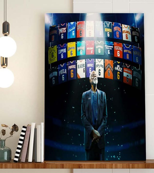 NBA retire number 6 to honor Bill Russell legend Poster Canvas