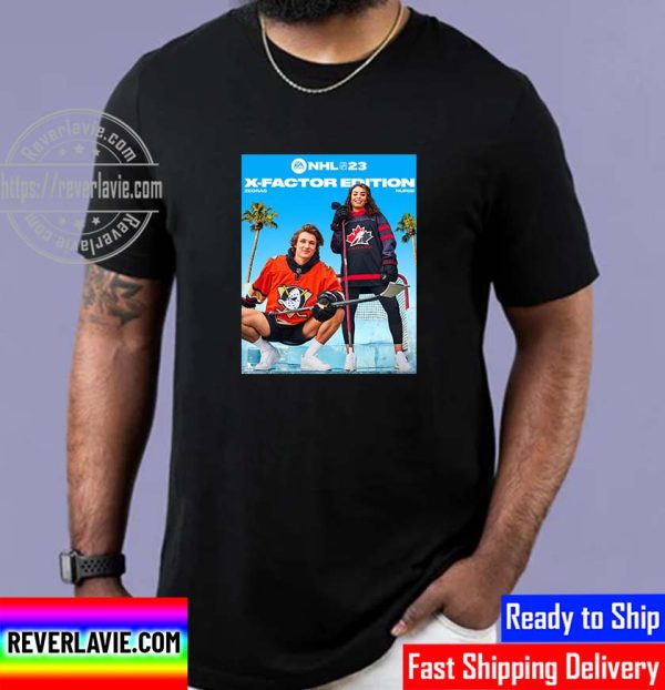 NHL 23 Cover Athletes Trevor Zegras vs Sarah Nurse Unisex T-Shirt