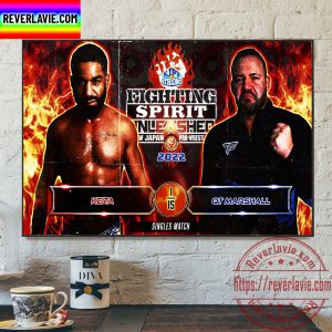 NJPW Strong Fighting Spirit Unleashed 2022 Keita vs QT Marshall Home Decor Poster Canvas