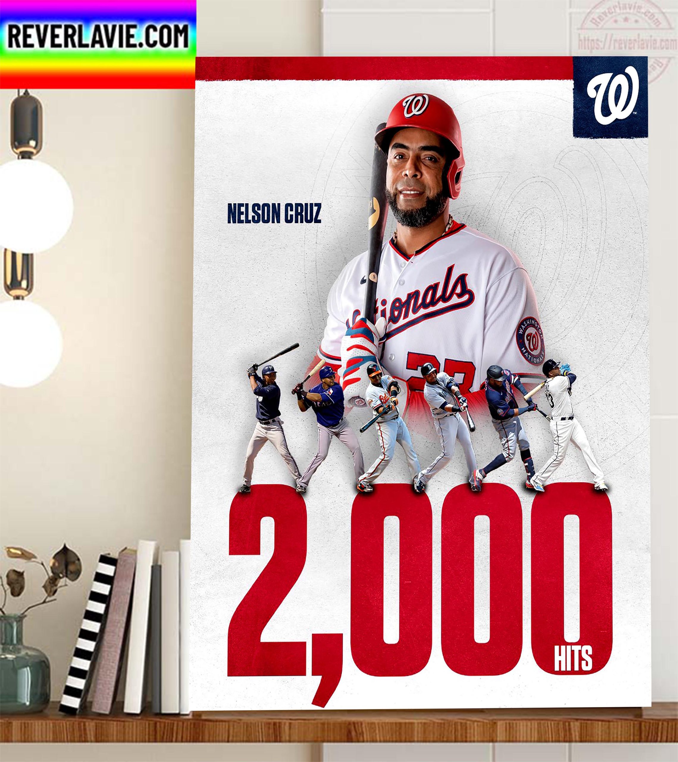 Nelson Cruz On 2000 MLB Hits Home Decor Poster Canvas Nelson Cruz On 2000 MLB Hits Home Decor Poster Canvas