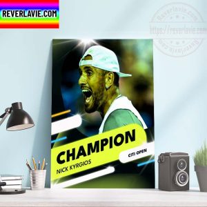 Nicholas Kyrgios Champion Citi Open Title Home Decor Poster Canvas