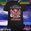 Official Never underestimate a Woman who understands football Tennessee Volunteers signatures T-shirt