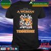 Official Never underestimate a Woman who understands football Tennessee Volunteers signatures T-shirt