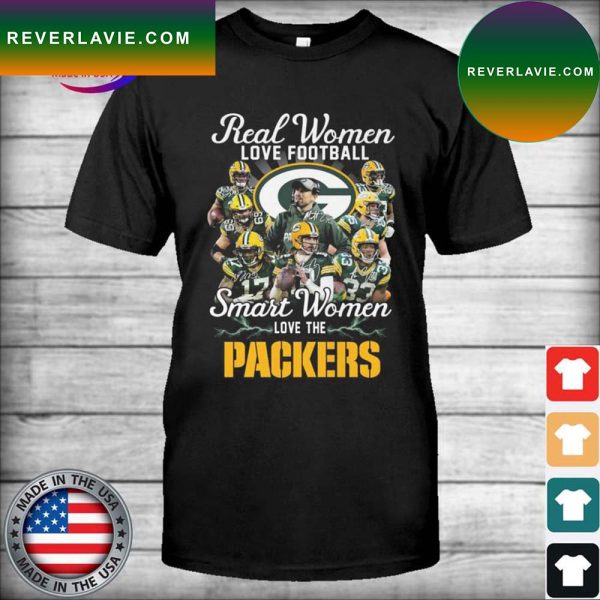 Official Real Women love football smart Women love the Green Bay Packers Signatures T-shirt