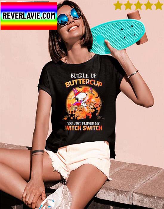 Official Snoopy Witch Buckle Up Buttercup Snoopy Dog Halloween Pumpkins T-Shirt Official Snoopy Witch Buckle Up Buttercup Snoopy Dog Halloween Pumpkins T-Shirt