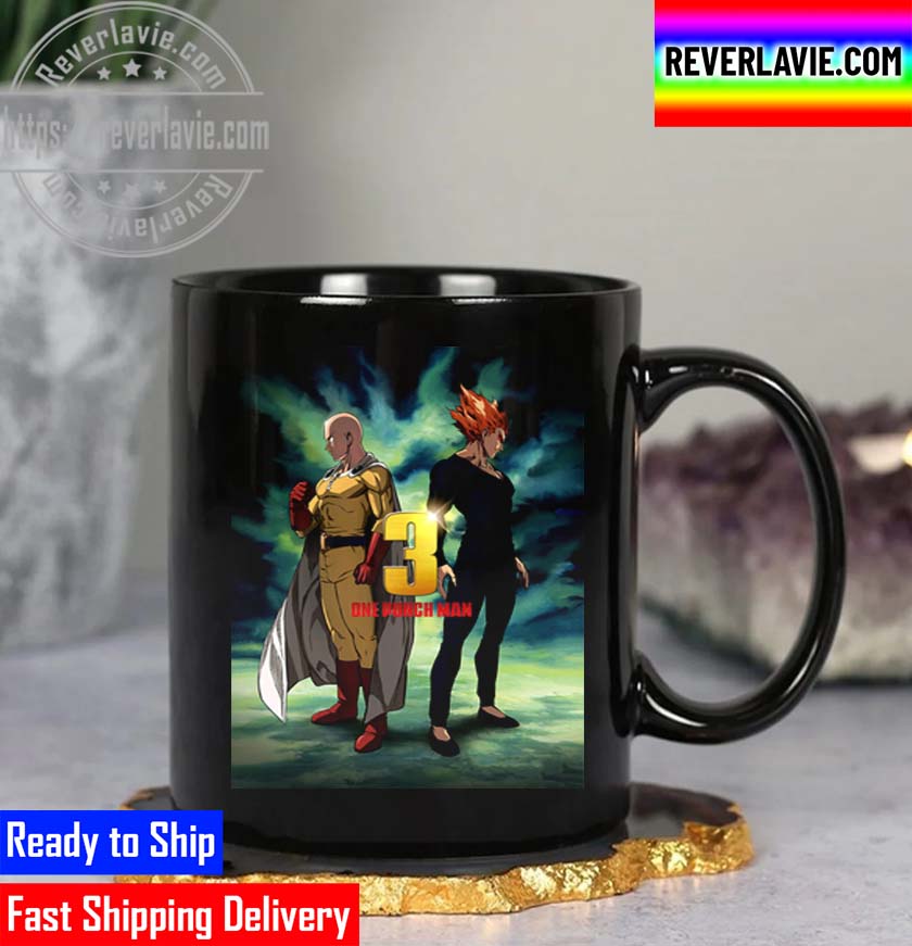 One Punch Man Season 3 Official Poster Mug One Punch Man Season 3 Official Poster Mug