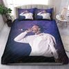 Philadelphia 76ers Logo In White And Blue Background Bedding Set
