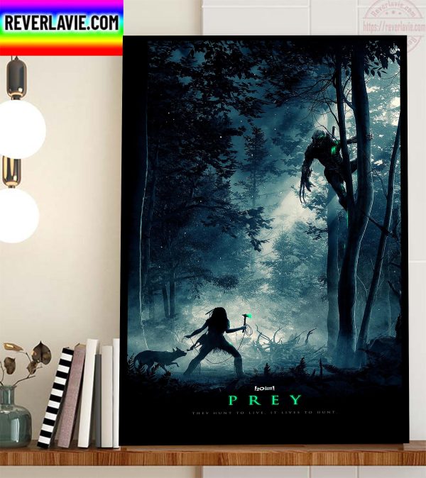 Prey Movie Official Poster Of 20th Century Studios Home Decor Poster Canvas