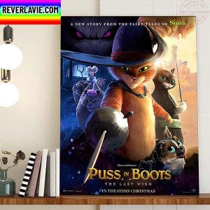 Puss in Boots The Last Wish Official Poster Movie Home Decor Poster Canvas