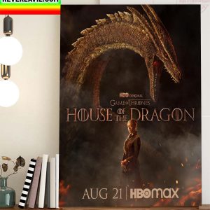 Queen Rhaenyra Targaryen and Syrax House of The Dragon Home Decor Poster Canvas