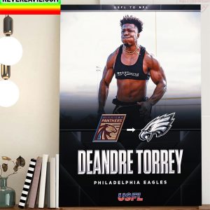 RB DeAndre Torrey From Michigan Panthers to Philadelphia Eagles Home Decor Poster Canvas