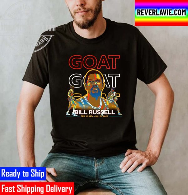 RIP Bill Russell 1934 – 2022 GOAT Of NBA Tribute V2 Classic T-Shirt