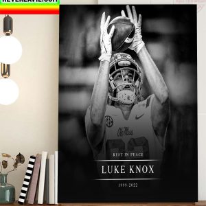 RIP Luke Knox 1999 2022 FIU LB And Brother Of Bills TE Dawson Knox Home Decor Poster Canvas