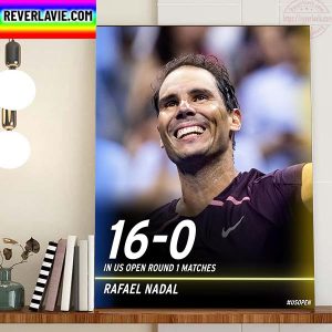 Rafael Nadal Never Lost In US Open Round 1 Matches Home Decor Poster Canvas