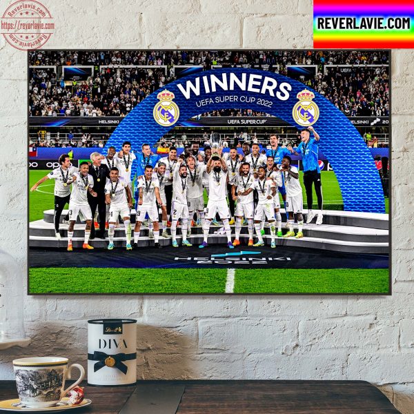 Real Madrid Winners UEFA Super Cup 2022 Home Decor Poster Canvas