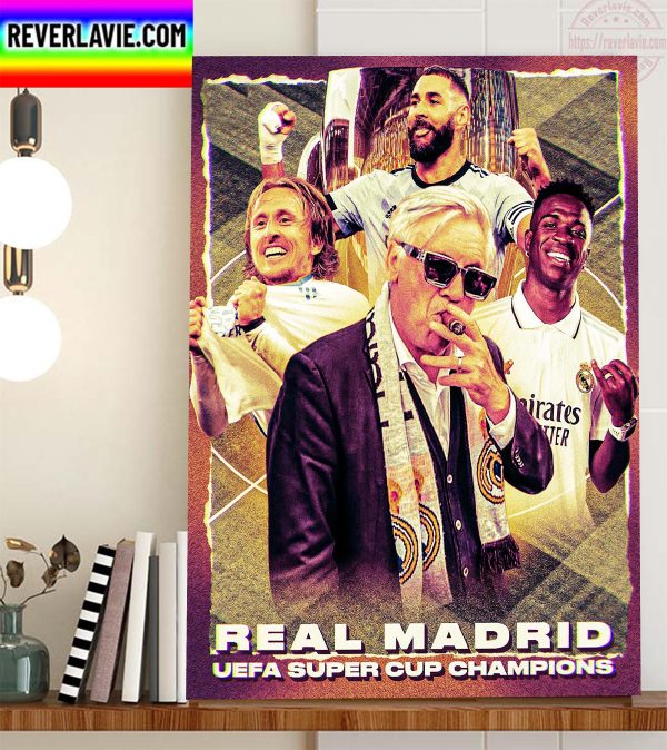 Real Madrid are UEFA Super Cup Champions Home Decor Poster Canvas