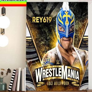Rey Mysterio In WWE WrestleMania Goes Hollywood Home Decor Poster Canvas